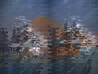 Image de synthèse de la Halle de la Pâla.