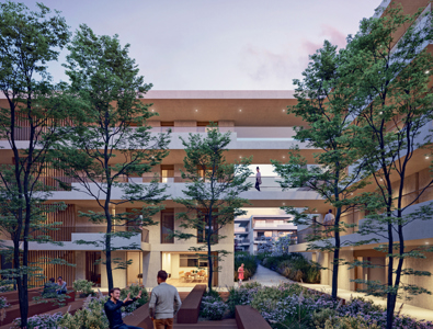 Les différents îlots ont été conçus comme des "jardins de pluie"